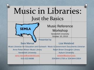 Music in Libraries: Just the Basics