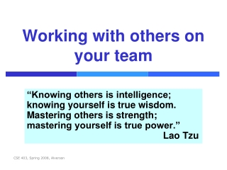 Working with others on your team