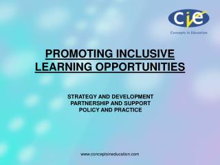 PROMOTING INCLUSIVE LEARNING OPPORTUNITIES