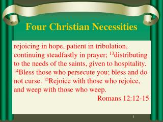 Four Christian Necessities