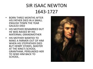 presentation about isaac newton