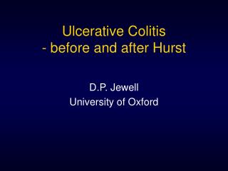 Ulcerative Colitis - before and after Hurst