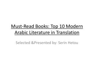 Must-Read Books: Top 10 Modern Arabic Literature in Translation