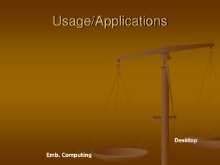 Usage/Applications