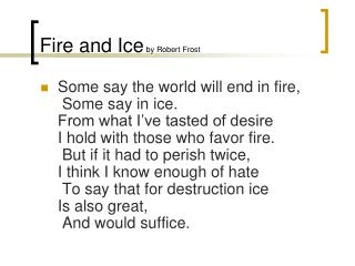frost robert ice fire