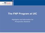 The FNP Program at UIC