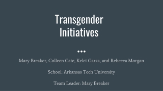 Transgender Initiatives