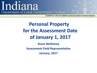 Personal Property for the Assessment Date of January 1, 2017