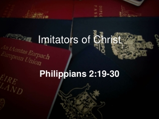 Imitators of Christ