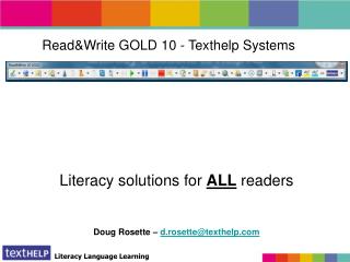 Read&Write GOLD 10 - Texthelp Systems