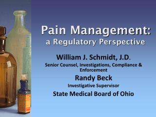 Pain Management: a Regulatory Perspective