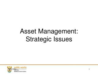 Asset Management: Strategic Issues