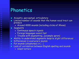 PPT - Introduction to Acoustic Phonetics PowerPoint Presentation - ID ...