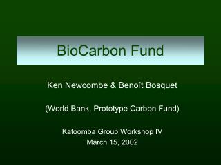 BioCarbon Fund