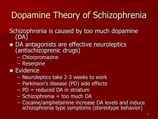 PPT - Dopamine Theory of Schizophrenia PowerPoint Presentation, free ...