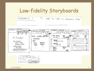 Low-fidelity Storyboards