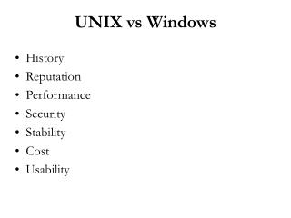 Windows это unix или нет