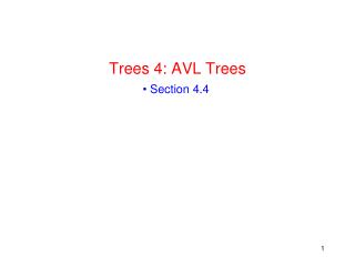 Trees 4: AVL Trees