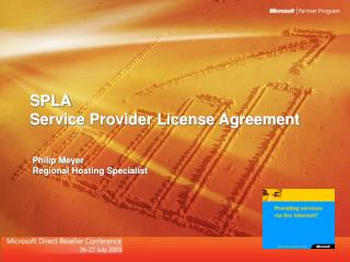 SPLA Service Provider License Agreement