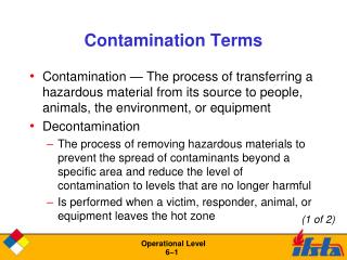 Contamination Terms