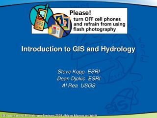 Introduction to GIS and Hydrology