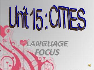 LANGUAGE FOCUS