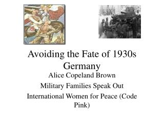 Avoiding the Fate of 1930s Germany