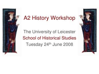 A2 History Workshop