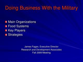 Doing Business With the Military