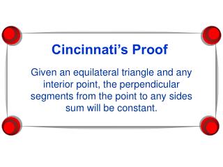 Cincinnati’s Proof