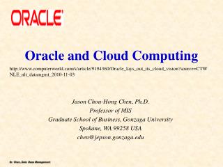 Oracle and Cloud Computing
