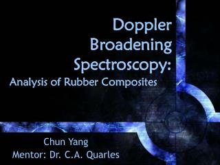 Doppler Broadening Spectroscopy: