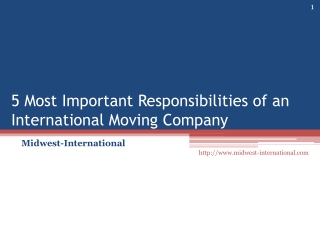 5 Most Important Responsibilities of an International Moving