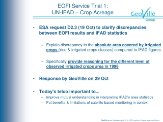 EOFI Service Trial 1: UN-IFAD – Crop Acreage