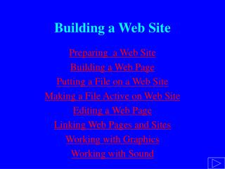 Building a Web Site