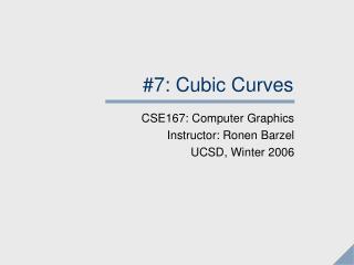 #7: Cubic Curves