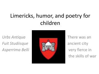 Limericks, humor, and poetry for children
