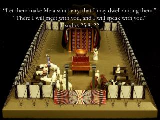 “Let them make Me a sanctuary, that I may dwell among them.” “There I will meet with you, and I will speak with you.” E