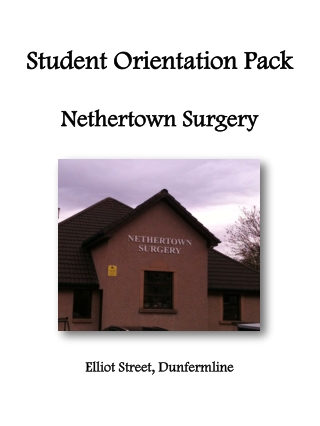 Student Orientation Pack Nethertown Surgery