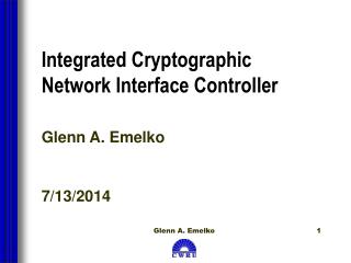 Integrated Cryptographic Network Interface Controller