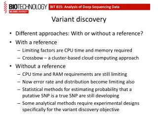 Variant discovery