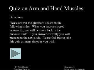 Quiz on Arm and Hand Muscles