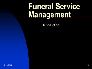 Funeral Service Management
