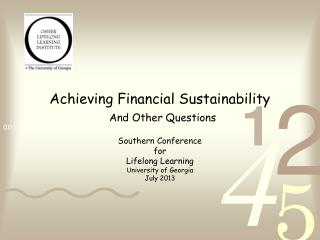 Achieving Financial Sustainability