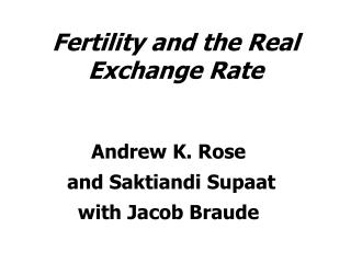 Fertility and the Real Exchange Rate