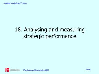 18. Analysing and measuring strategic performance