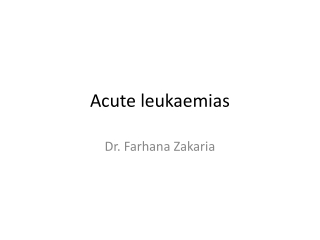 Acute leukaemias