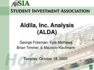 Aldila, Inc. Analysis (ALDA)