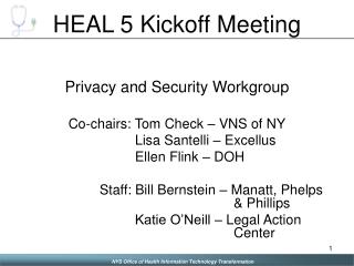 HEAL 5 Kickoff Meeting