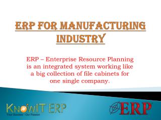 ERP for Manufacturing Industry Solutions
